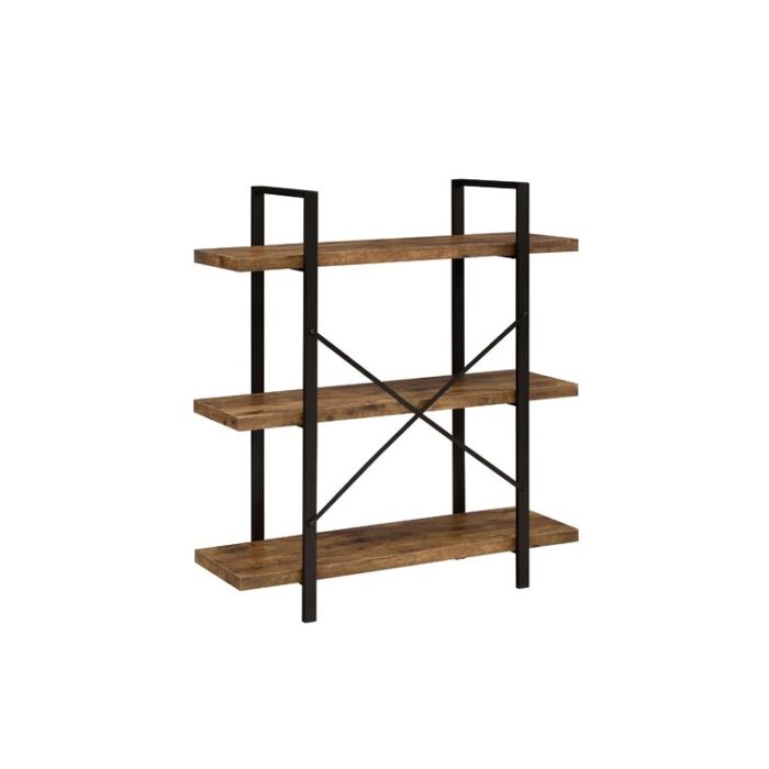 Cole Etagere Bookcase with Metal Frame - Chic Decora