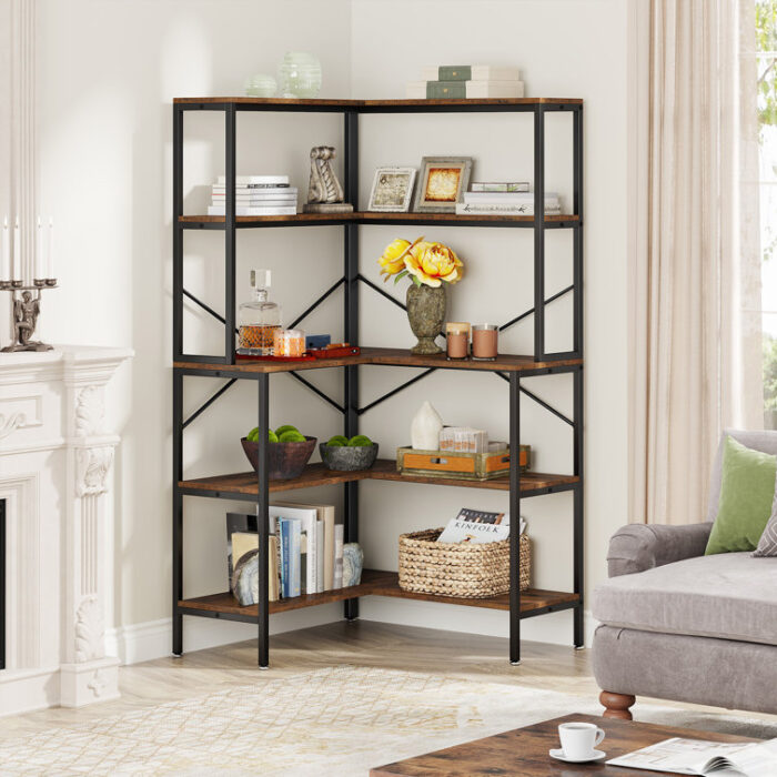 Corner Bookcase - Chic Decora