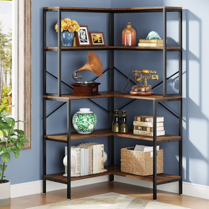 Corner Bookcase - Chic Decora