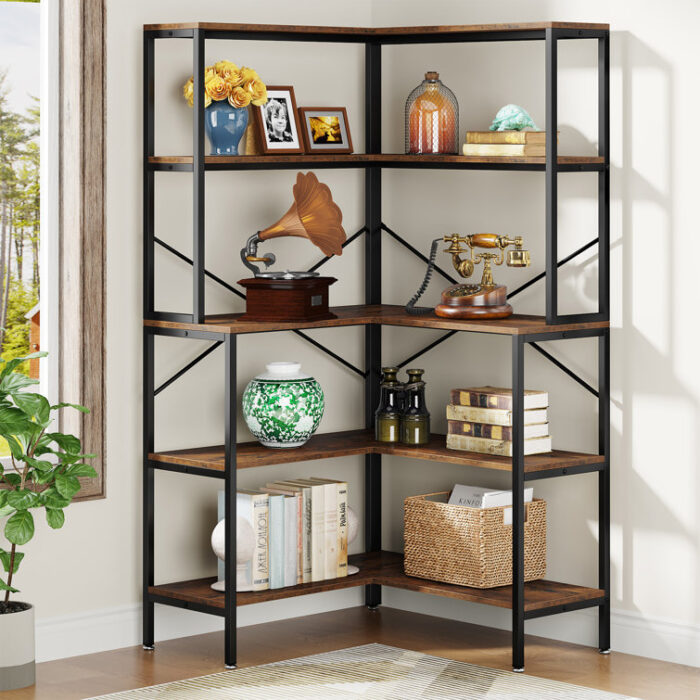 Corner Bookcase - Chic Decora