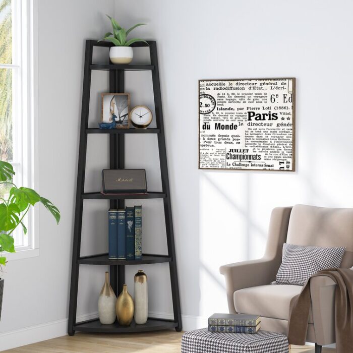 Corner Bookcase - Chic Decora