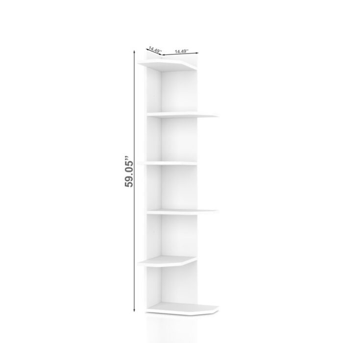 Corner Bookcase - Chic Decora