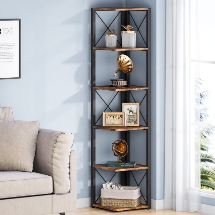 Corner Bookcase - Chic Decora