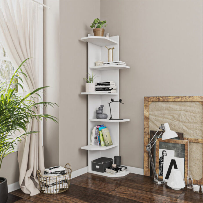 Corner Bookcase - Chic Decora