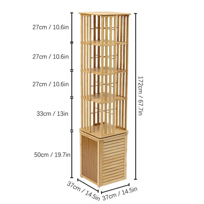 Corner Storage Bookcase - Chic Decora