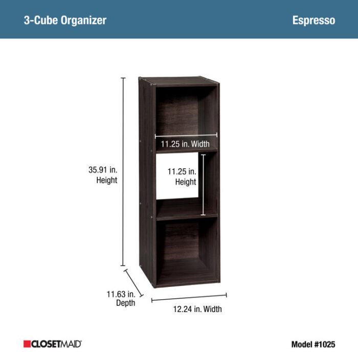 Cubeicals 35.91” H x 12.24” W Cube Bookcase - Chic Decora