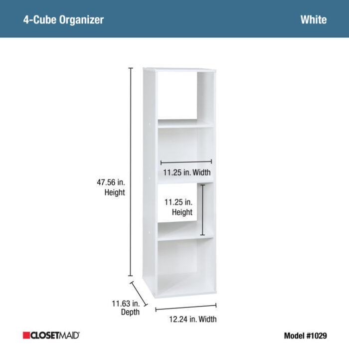 Cubeicals 47.56” H x 12.24” W Cube Bookcase - Chic Decora