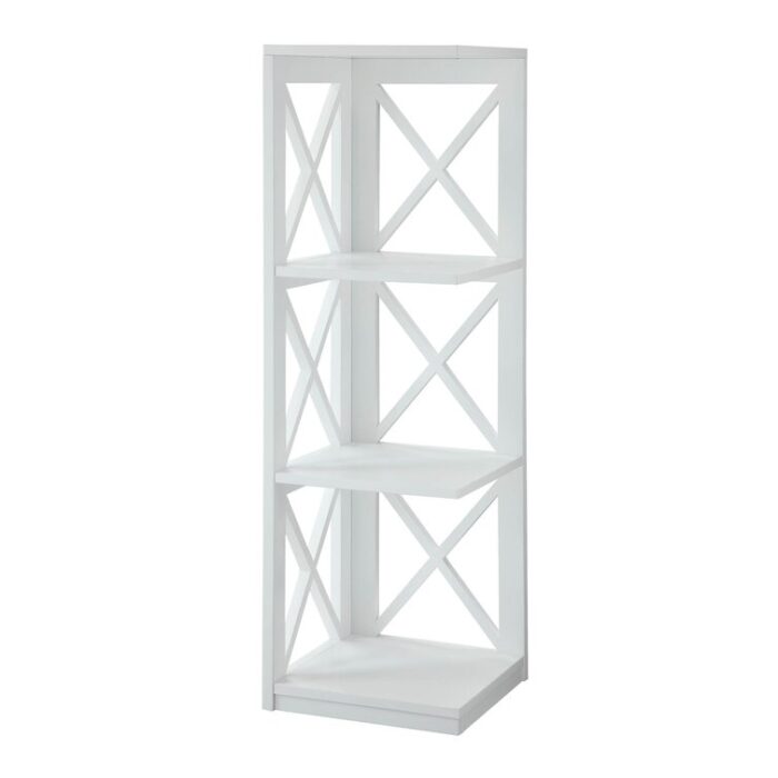 Darek 38.5″ H x 12″ W Corner Bookcase - Chic Decora