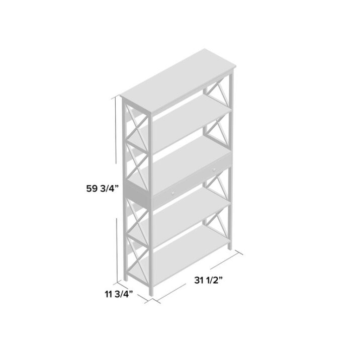 Darek Etagere Bookcase - Chic Decora