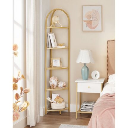 Dawni Corner Bookcase - Chic Decora