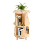 Debralyn 360 Rotating Bookshelf Bookcase Storage Shelf - Chic Decora