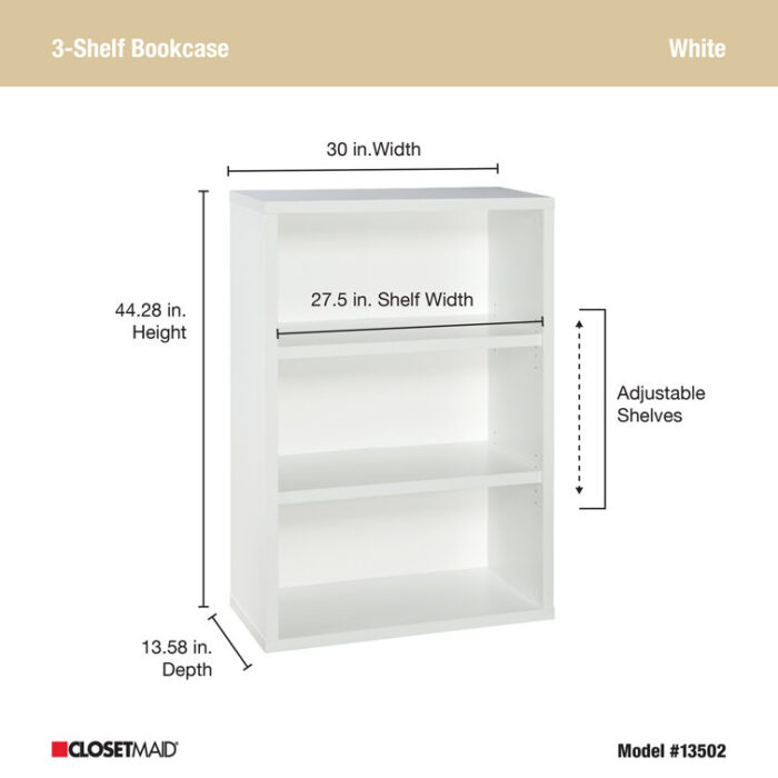 Decorative Bookcases 44.25″ H x 30″ W Standard Bookcase - Chic Decora