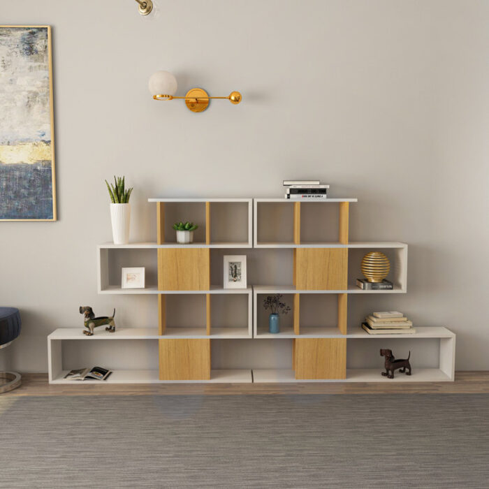 Deddo Geometric Bookcase - Chic Decora