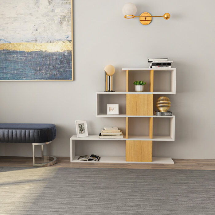 Deddo Geometric Bookcase - Chic Decora