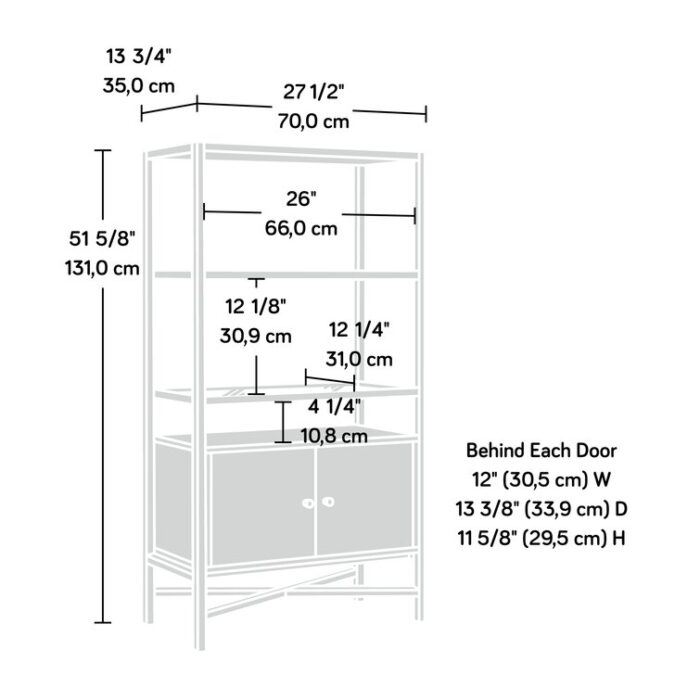 Delgado Storage Bookcase - Chic Decora