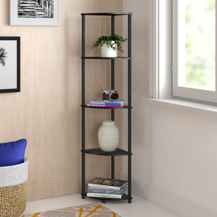 Delrosario Corner Bookcase - Chic Decora