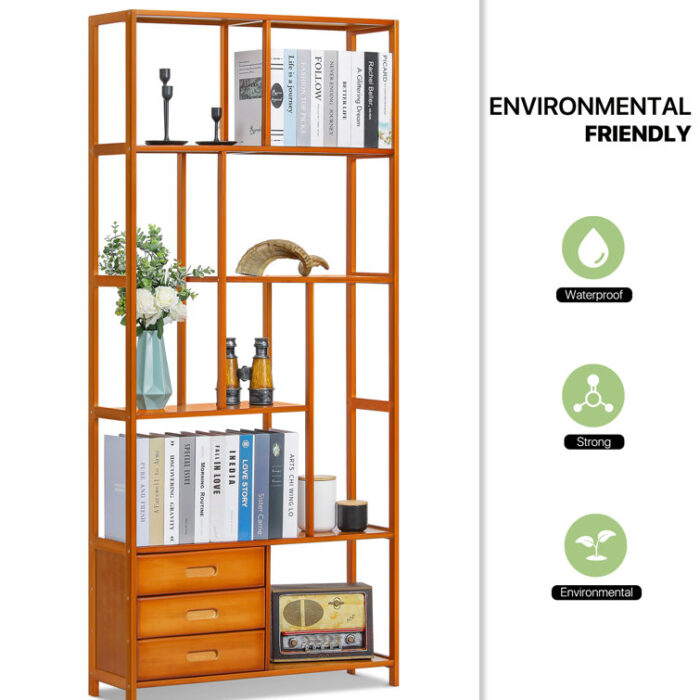 Dequavion Etagere Storage Bookcase - Chic Decora