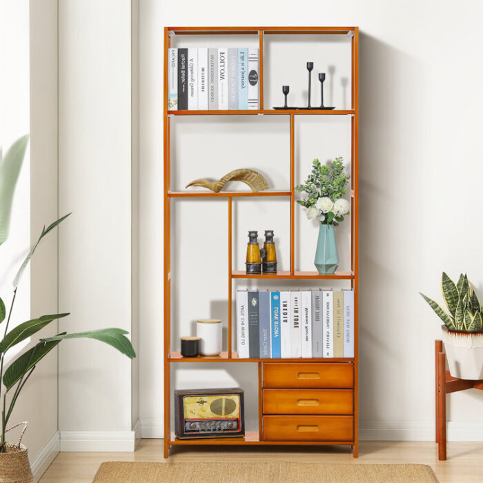 Dequavion Etagere Storage Bookcase - Chic Decora