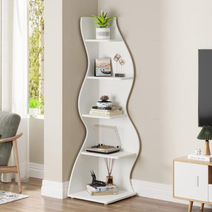 Doyla Corner Bookcase - Chic Decora