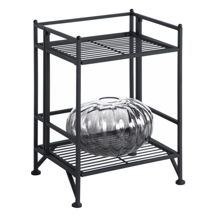 Edwin 20” H x 13” W Metal Folding Etagere Bookcase - Chic Decora