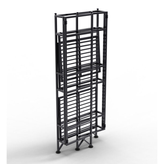 Edwin 32.50′ H x 13” W Metal folding Bookcase - Chic Decora