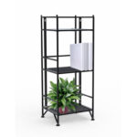 Edwin 32.50′ H x 13” W Metal folding Bookcase - Chic Decora