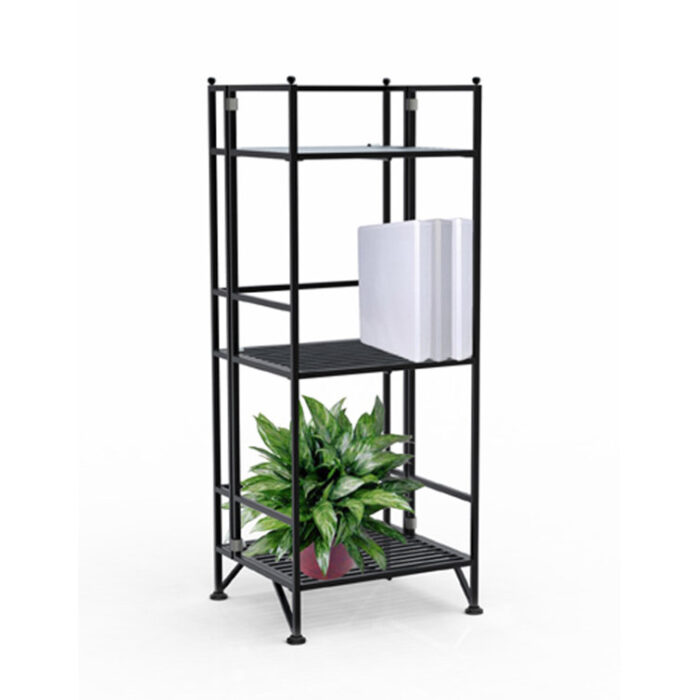 Edwin 32.50′ H x 13” W Metal folding Bookcase - Chic Decora