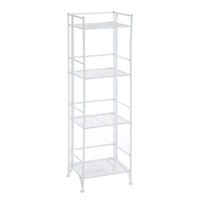 Edwin 44.75″ H x 13″ W Metal Folding Etagere Bookcase - Chic Decora