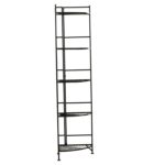 Edwin 57.50” H x 13.75” W Metal Corner Bookcase - Chic Decora