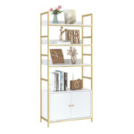 Ehren 70.8″ H x 31.1″ W Standard Bookcase With Open Bookshelves and Cabinet - Chic Decora