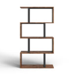 Ehrenfeld 56″ H x 31.5″ W Steel Geometric Bookcase - Chic Decora