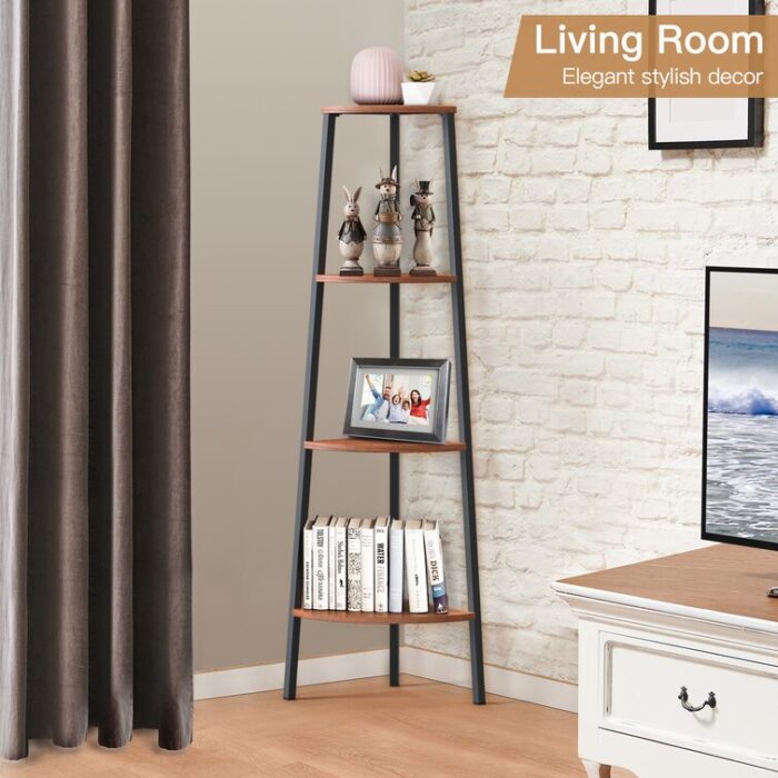 Eildhi Corner Bookcase - Chic Decora