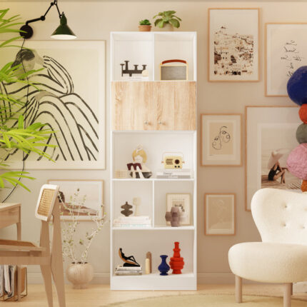 Elerte Storage Bookcase - Chic Decora