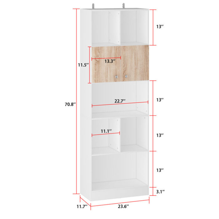 Elerte Storage Bookcase - Chic Decora