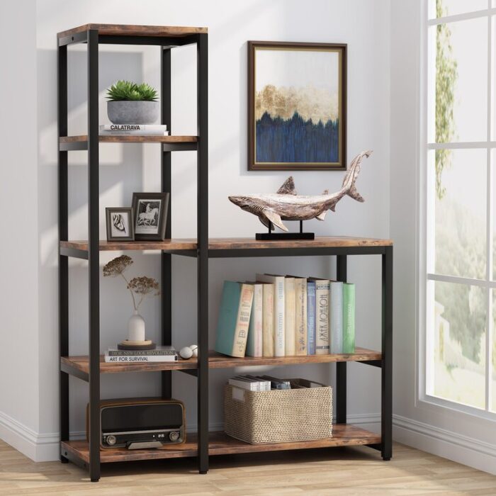 Elizah Geometric Bookcase - Chic Decora