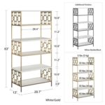 Ella 62.99″ H x 29.7″ W Standard Bookcase - Chic Decora