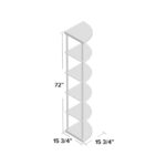 Emerson 5-shelf Corner Bookshelf - Chic Decora