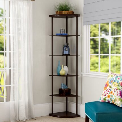 Emerson 5-shelf Corner Bookshelf - Chic Decora