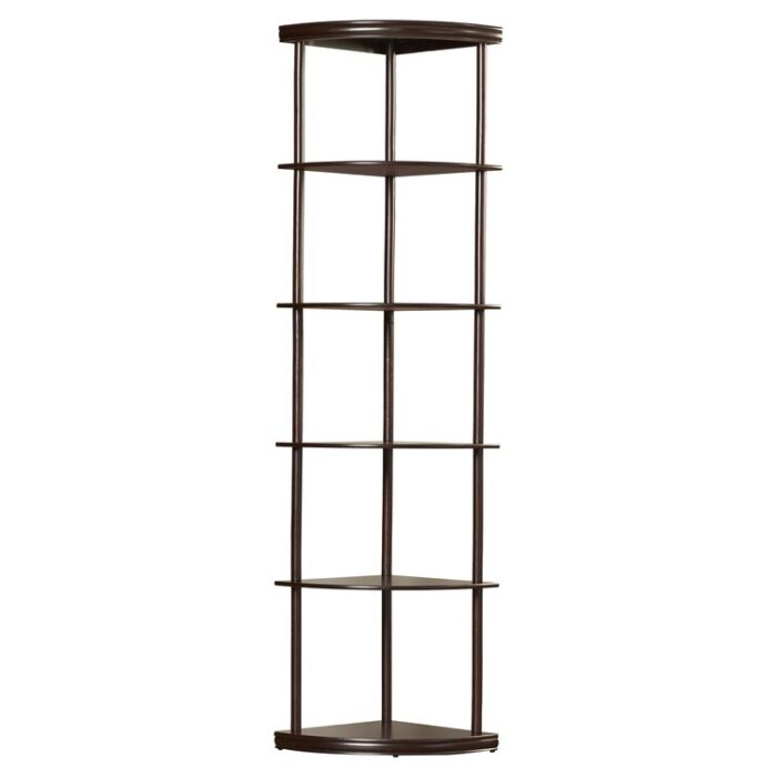 Emerson 5-shelf Corner Bookshelf - Chic Decora