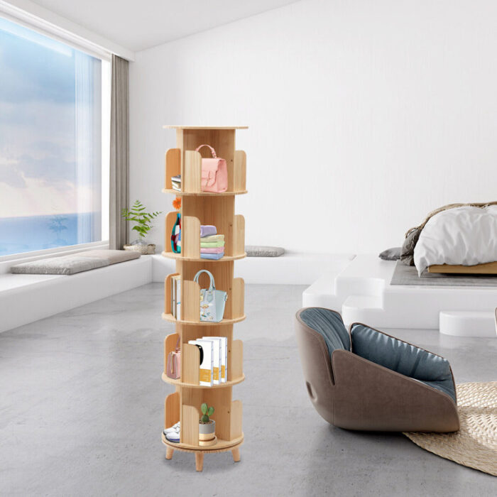 Emroy 360Â° Rotating Bookshelf Bookcase Storage Shelf - Chic Decora