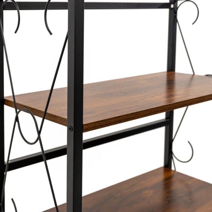 Etagere 5-tier Bookcase Storage Metal Rack - Chic Decora