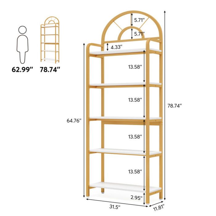 Etagere Bookcase - Chic Decora