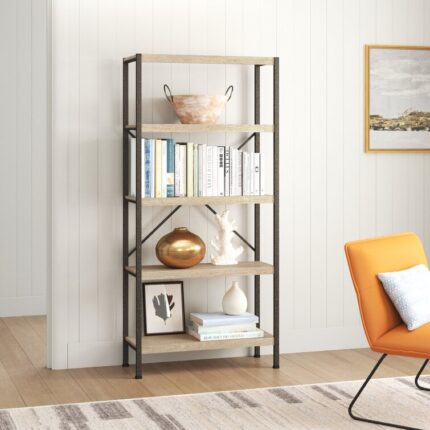 Jayvianna Geometric Bookcase - Chic Decora