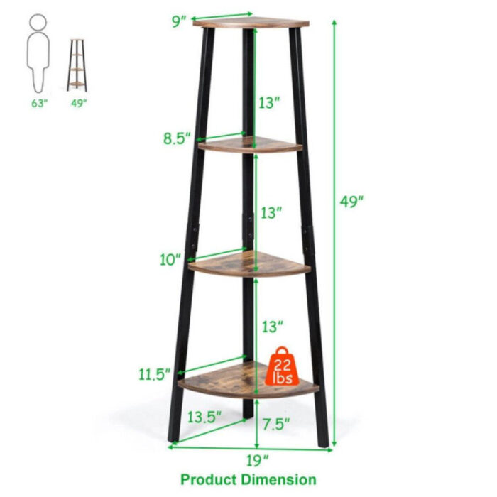 Everglade Corner Bookcase - Chic Decora