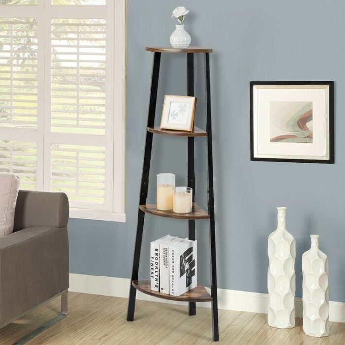 Everglade Corner Bookcase - Chic Decora