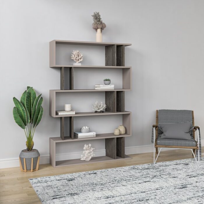 Ezra Geometric Bookcase - Chic Decora