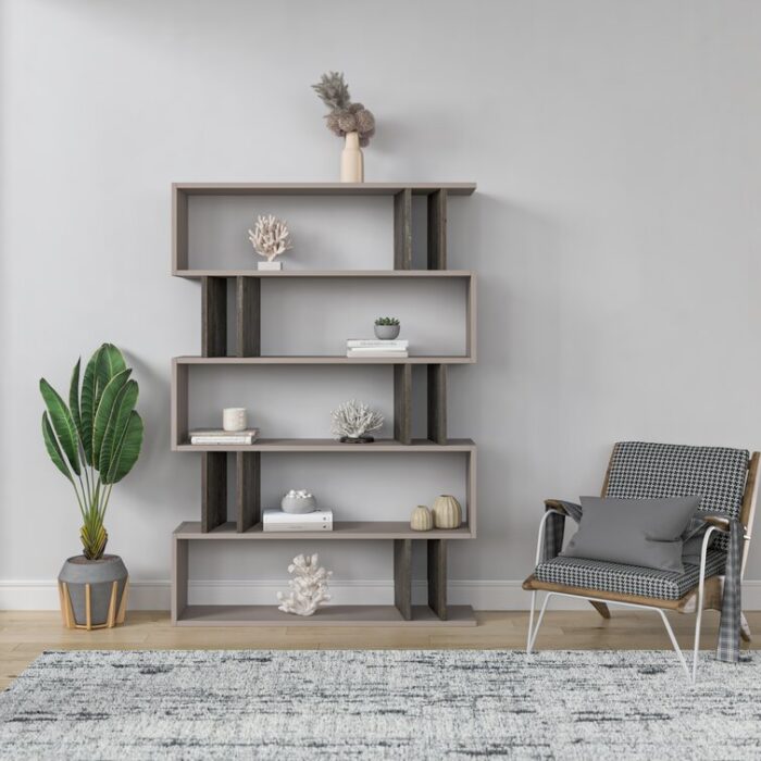 Ezra Geometric Bookcase - Chic Decora