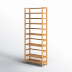 Forontenac 63.4″ H x 23.6″ W Etagere Bamboo Bookcase with Adjustable Shelves - Chic Decora