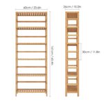 Forontenac 63.4″ H x 23.6″ W Etagere Bamboo Bookcase with Adjustable Shelves - Chic Decora