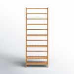 Forontenac 63.4″ H x 23.6″ W Etagere Bamboo Bookcase with Adjustable Shelves - Chic Decora